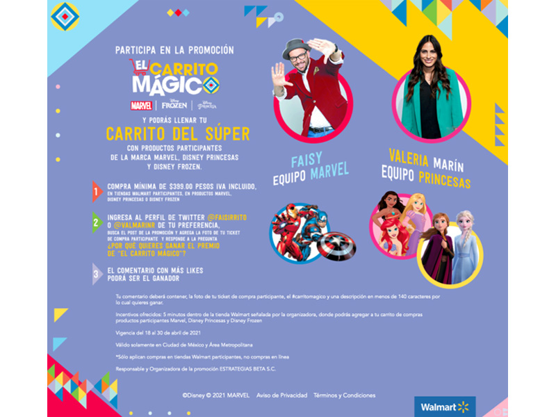 Disney Carrito Mágico promoción redes sociales - Promosite