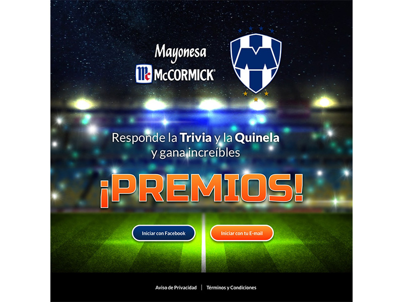 Rayados McCormick Promosite - Campaña digital